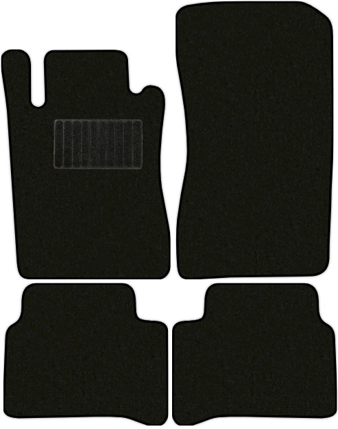 Коврики текстильные "Стандарт" для Mercedes-Benz CLS-Class I (седан / C219 / рестайлинг 1) 2008 - 2010, черные, 4шт.