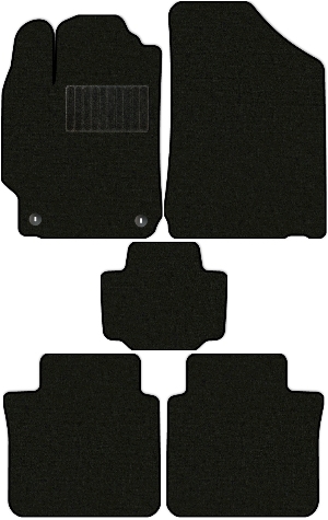Коврики текстильные "Стандарт" для Toyota Camry VIII (седан / XV55) 2017 - 2018, черные, 5шт.