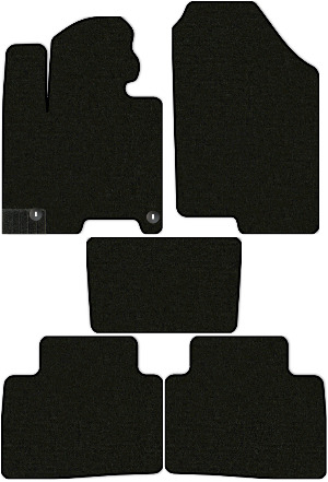 Коврики текстильные "Стандарт" для Hyundai Tucson IV (suv / NX4) 2020 - Н.В., черные, 5шт.
