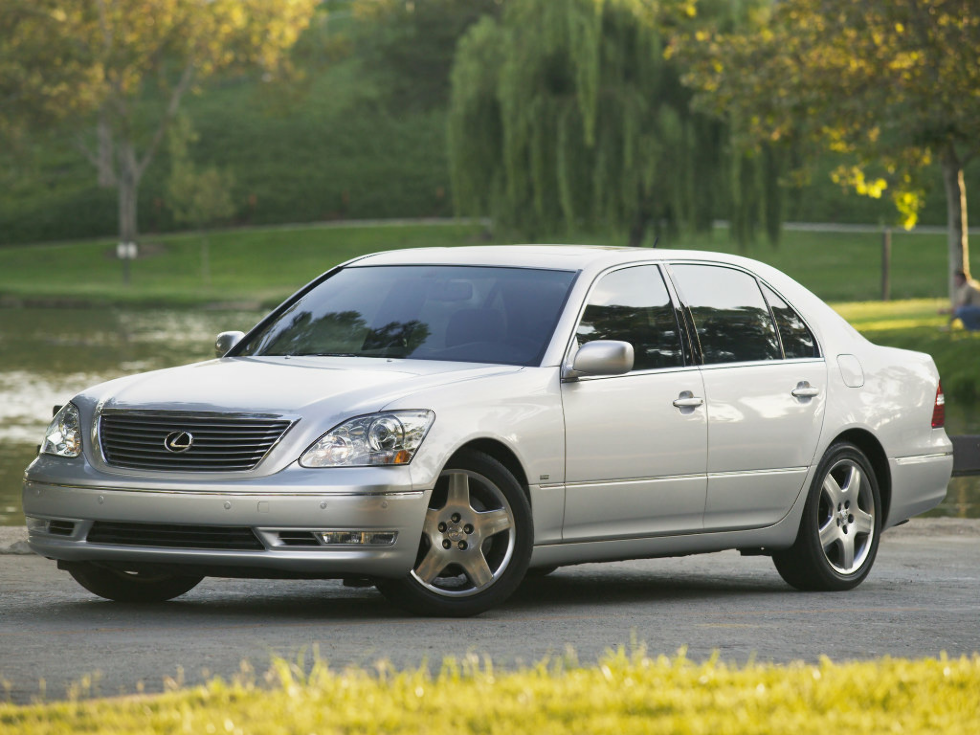 Коврики ЭВА "EVA ромб" для Lexus LS430 (седан / XF30) 2003 - 2006, черные, 4шт.