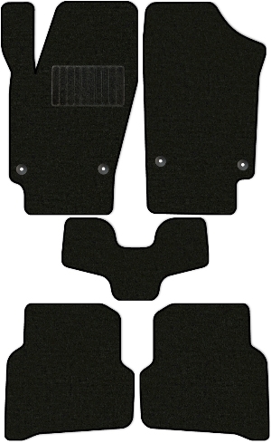 Коврики текстильные "Классик" для Volkswagen Polo V (седан / 614, 604, 6C1) 2015 - 2020, черные, 5шт.