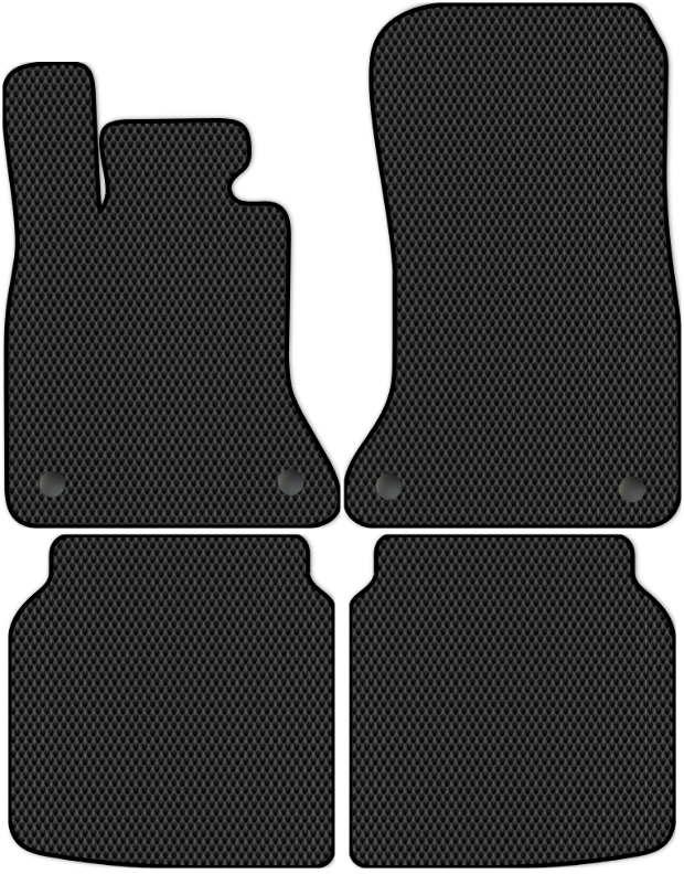 Коврики ЭВА "EVA ромб" для BMW 7-Series (седан / F02 Long / рестайлинг 1) 2012 - 2015, черные, 4шт.